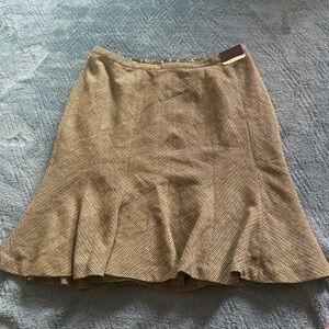 Lane Bryant Textured Brown A-Line Skirt